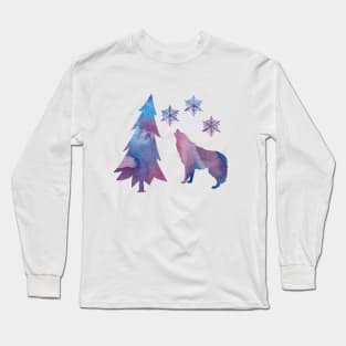 Howling wolf Long Sleeve T-Shirt